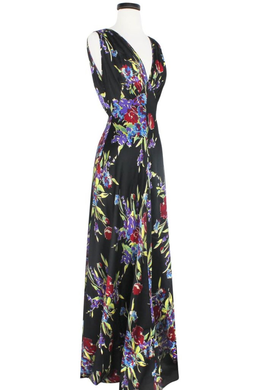 Clearance 1930S Bias Gown-Midnight Garden