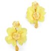 Wholesale Sequin And Tulle Flower Drop Earrings