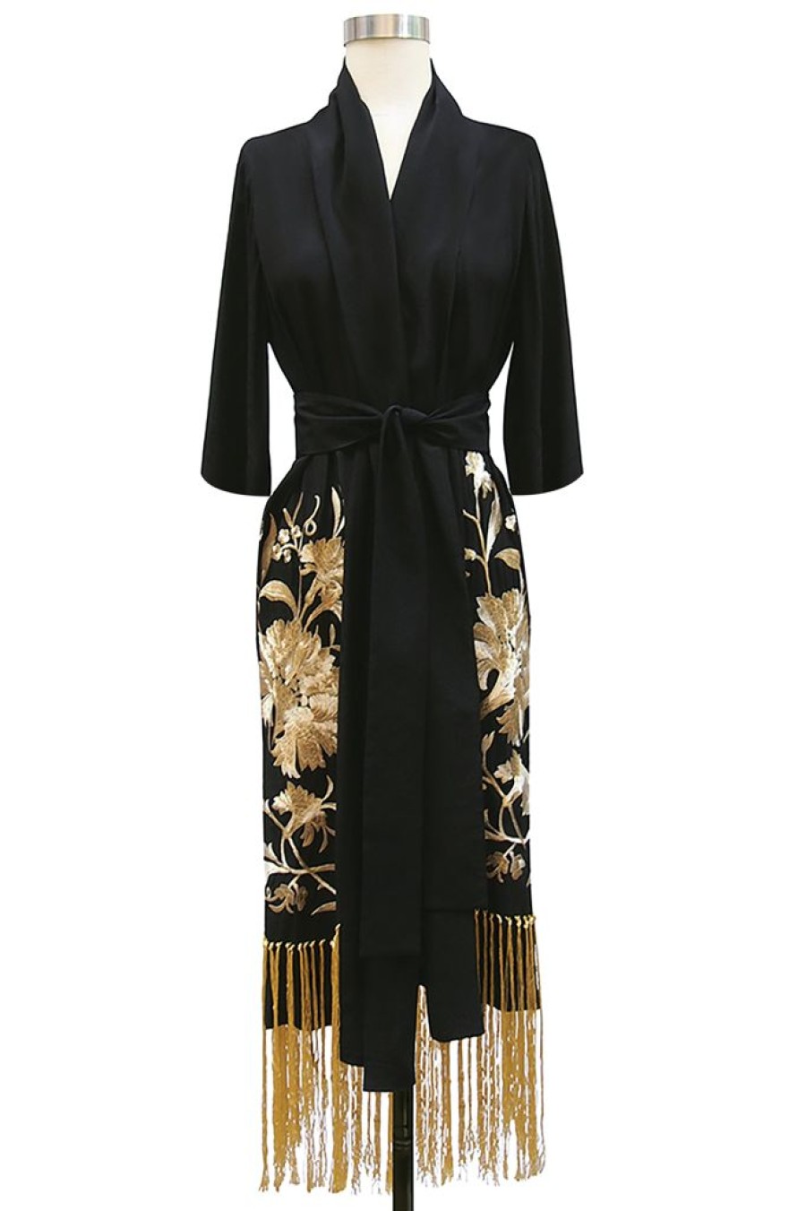 Clearance Flapper Robe-Black