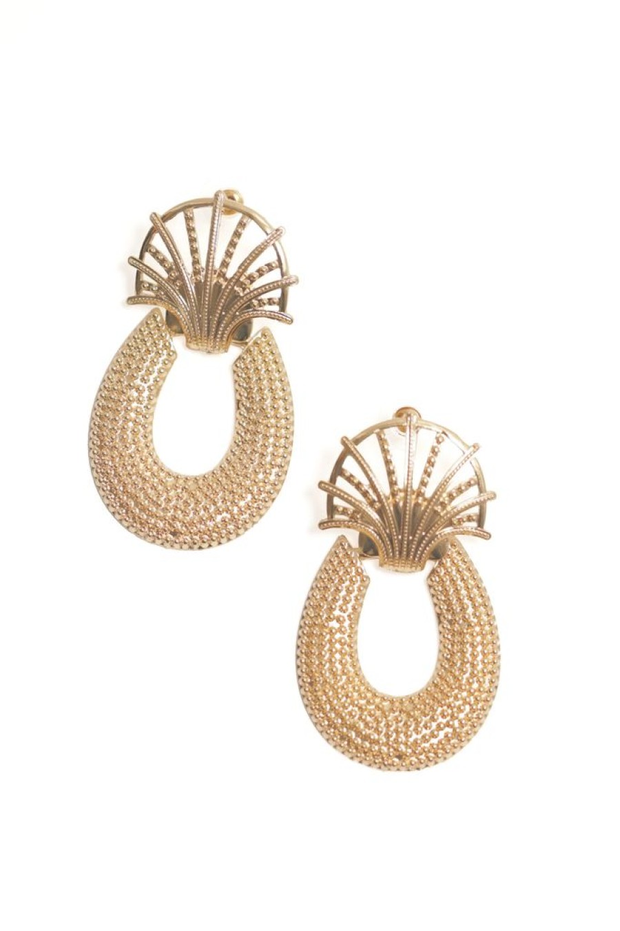 Clearance Textured Teardrop Shell Earrings