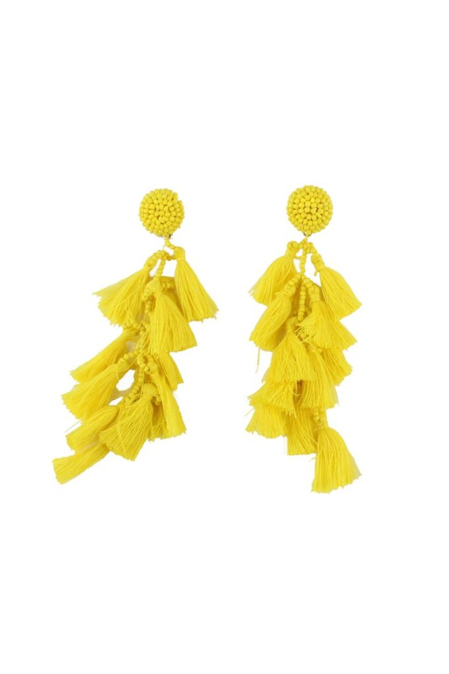 Clearance Seed Bead Tassel Earrings