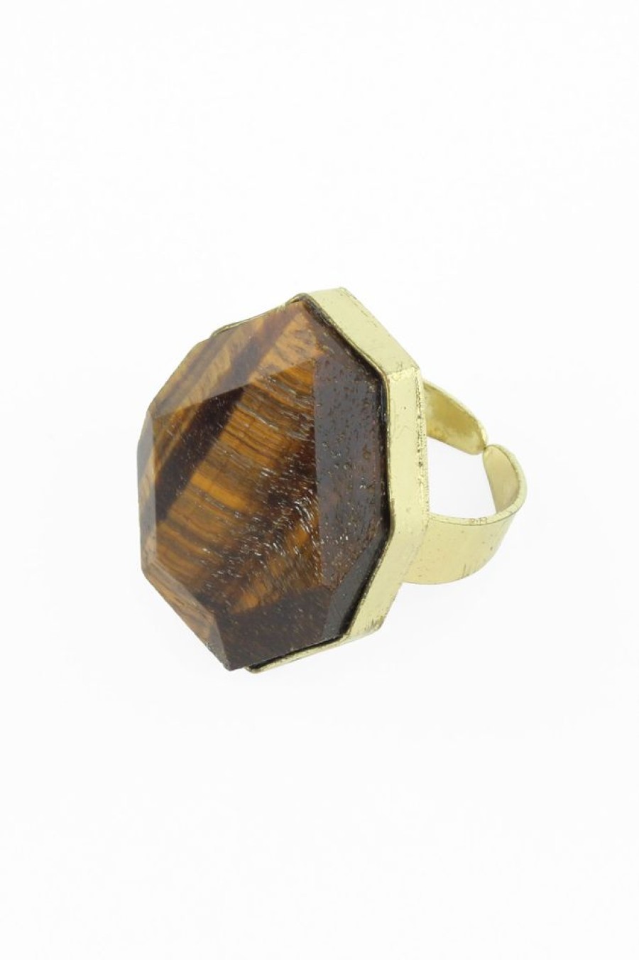 Wholesale Tigers Eye Faceted Ring