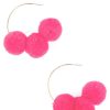 Best Three Pompom Hoop Earrings