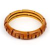 Wholesale Bakelite Estate-Deco Tiki Carved Bangle